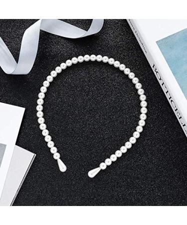 Aeyistry 3 PCS Pearl Hair Bands for Women - Stylish Imitation Pearl Headband for Wedding, Party, Bridal Hair Hoop - Buy Online on GoSupps.com