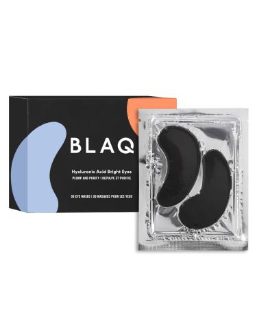 BLAQ Award Winning Under Eye Patches for Dark Circles and Puffiness Premium Under Eye Mask with Red Algae Hyaluronic Acid and Activated Charcoal. Vegan and Cruelty-Free 30-Pack. 30 Count (Pack of 1) Charcoal