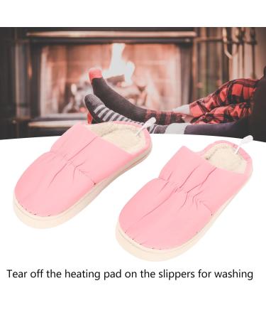 Buy Electrically Heated Slippers for Men & Women | USB Foot Warmers | Comfortable Cold Weather Heating Shoes in Pink | Prevent Slipping - Buy Online on GoSupps.com