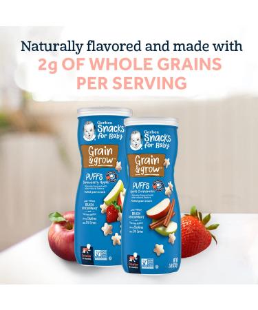 Gerber Baby Snacks Puffs Apple Cinnamon 1.48 Ounce (Pack of 6) - Buy Online on GoSupps.com