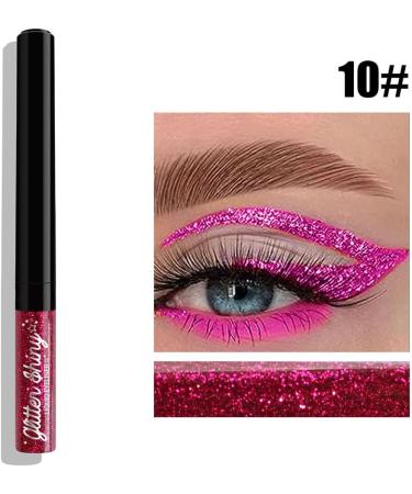 Pearlescent Eyeliner Liquid Glitter Eyeliner Eyeshadow Makeup Stage Show Makeup (Pink) - Buy Online on GoSupps.com