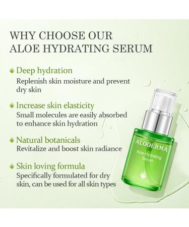 Aloderma Aloe Face Serums Set 2 Pieces - Hydrating Serum Brightening Serum - Buy Online on GoSupps.com