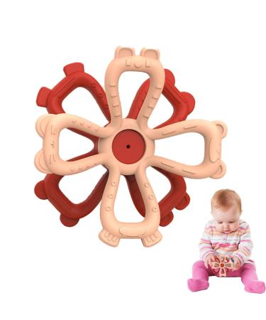 Bite ring for newborns - Cartoon kielzeuge silicone bite ring sweet flexible - heat -resistant children's products flower shape bite ring for orphanage children
