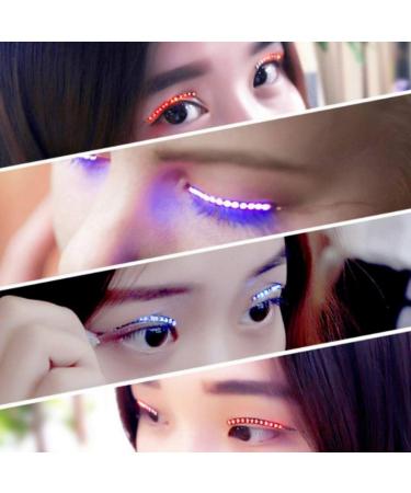 RK-HYTQWR LED Light Up Waterproof Purple False Eyelashes - Vegan Glow for Halloween Party & Events - Buy Online on GoSupps.com