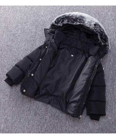 Odziezet Baby Winter Hooded Jacket | Down Puffer Warm Coat 4-5 Years | Black - Buy Online on GoSupps.com