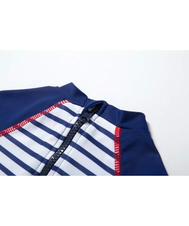 BONVERANO Toddler Boys Swimsuit | UPF 50+ Captain Bathing Suit for 2-3 Years | Short-Sleeve Zipper One Piece Swimwear - Buy Online on GoSupps.com