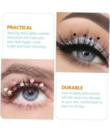 Healeved 4 Pairs Sequin False Eyelashes Sequins Lash Extensions Butterflies Sequins Lashes False Sequins Eyelashes Fake Eyelashes Colored Eyelashes Butterflies Eyelashes Glitter Eyelashes - Buy Online on GoSupps.com