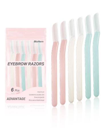 Eyebrow Razor for Women  6 Pcs Dermaplaning Tool for Face Professional With Microblades  Face Razor for Women Facial Hair Remover 6 PCS Multi-color