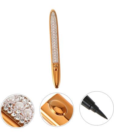 FOMIYES Self Adhesive Mascara Liquid Eyeliner Self-adhesive Eye Liner Liquid Makeup Eyeliners Fake Eyelashes 1 count (Pack of 1) Golden - Buy Online on GoSupps.com