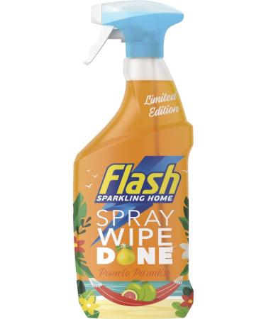Flash Sparkling Home Wipe&Done Multi-Surface Cleaner Spray 800ml Pomelo Paradise Scent in Limited Edition Pack of 2 + Gift for You: 2x Cleaning Cloth + Organza Small Bag - Buy Online on GoSupps.com