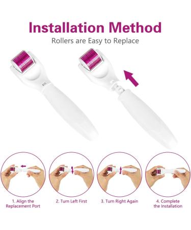 LOPHE 6 in 1 Derma Roller Kit Professional Microneedling Titanium Roller with Disassemble Working Heads 6 in 1 Kit - Buy Online on GoSupps.com