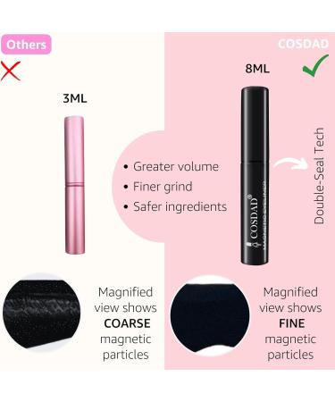COSDAD Magnetic Eyelashes with Eyeliner - Black - 7 Piece Set - Buy Online on GoSupps.com