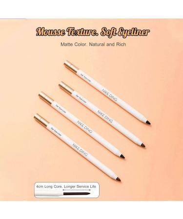 Gel Eyeliner Pencil Waterproof Gel Eyeliner Pencils Multiuse Eye Liner Pencils Black Brown with Sharpener Mild Formula Longwear for Women Girls Teksome - Buy Online on GoSupps.com