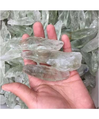 Stone Crafts Natural raw Green Quartz Crystal Gemstone Point Reiki Rough Crystal Stone for Making Jewelry Natural Luster - Buy Online on GoSupps.com