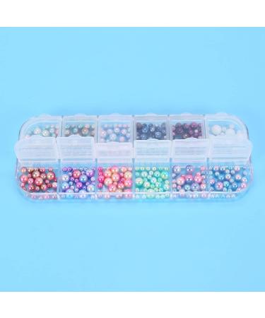 NIEI 3D Shape New Nail Clear Nail Pearl Diy Nail Art Rivet Rhinestone Manicure Tools 1# Mixed Pearl - Buy Online on GoSupps.com