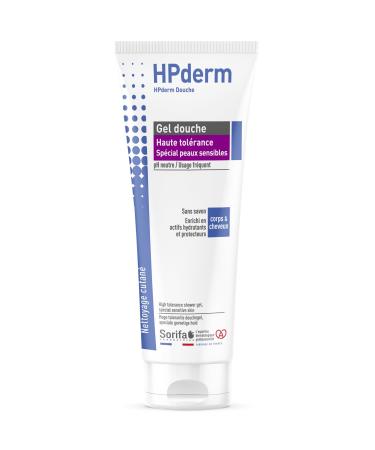Sorifa Laboratory HPderm High Tone Shower 2in1 body and hair especially for sensitive skin tattoos weakened hair frequent use pH neutral without soap tube 200 ml