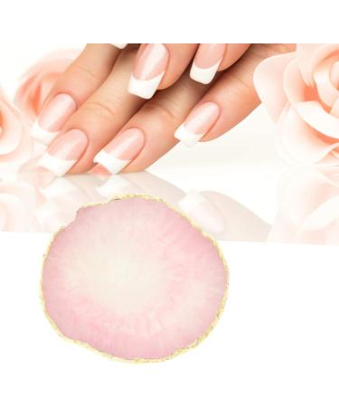dragonaur-home decor 1 Pc Creative Golden Edge Resin Nail Art Palette Gel Nail Polish Drawing Color Palette DIY Nail Mixing Palette Manicure Display Holder Pink - Buy Online on GoSupps.com