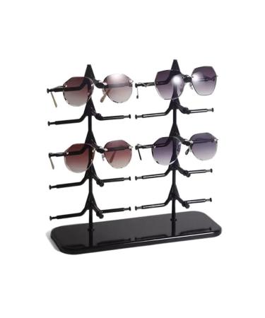 Waoceo glasses stand 10 positions sunglasses optical glasses stand Optical shop stand counter sunglasses rack (color: black)