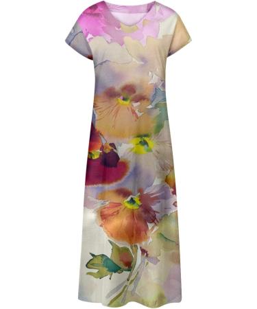 Shop Hot Pink Rytejfes Long-Sleeved Maxi & Midi Beach Dresses - Boho Summer Blouses & Leisure Wear - Buy Online on GoSupps.com