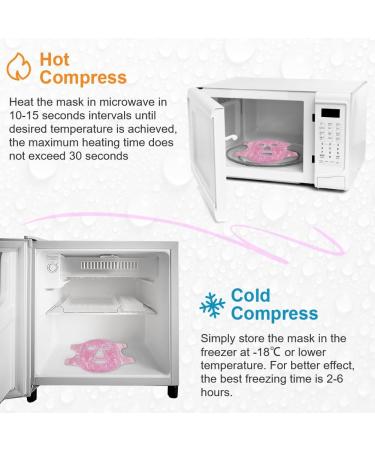 ACWOO Cooling Gel Beads Face Mask for Puffy Eyes & Migraine Relief - Reusable Hot Cold Therapy Mask for Dark Circles, Headache & Sinus Pain - Pink - Buy Online on GoSupps.com