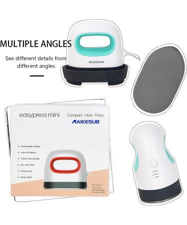 MAIKESUB Mini Heat Press Machine for T-Shirts, Shoes & Hats - Portable Green Iron for HTV Vinyl Projects - Buy Online on GoSupps.com