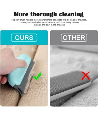 JCF Pet Hair Remover Brush 2PCS - Soft Rubber Comb for Cat Dog Hair Removal on Carpet, Furniture, Laundry - Blue Pink - Buy Online on GoSupps.com