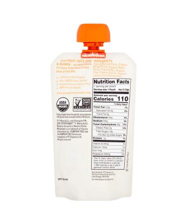 Pumpkin Tree Peter Rabbit Organics Super Oats & Seeds Puree Squeeze Pouch - Banana & Mango, 4oz (Pack of 10) - Buy Online on GoSupps.com