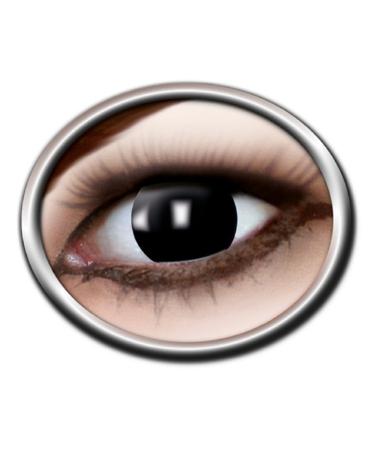 Zoelibat Eyecatcher Motif Lenses - Blind Black M20 - Colored 3 -month contact lenses - Black lenses to magician magician witch costumes