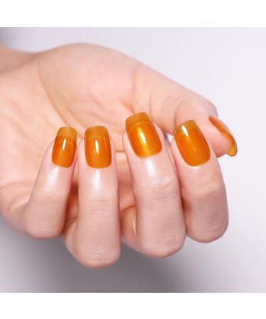 Imtiti Ice Yellow Gel Nail Polish 15 ml Sheer Jelly Crystal Amber Translucent Colour UV/LED Soak Off Gel Polish for DIY Nail Art Manicure at Home 1 Piece - Buy Online on GoSupps.com