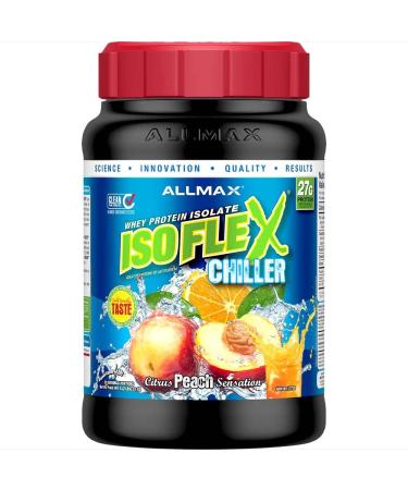 ALLMAX Nutrition - Isoflex Chiller - Whey Protein Isolate - Citrus Peach Sensation - 2 Pound Protein Powder Citrus Peach Sensation 907 g (Pack of 1)