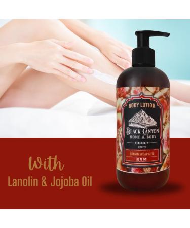 Black Canyon Brown Sugar & Fig Scented Body Lotion with Lanolin and Jojoba Oil 12 Oz - Buy Online on GoSupps.com