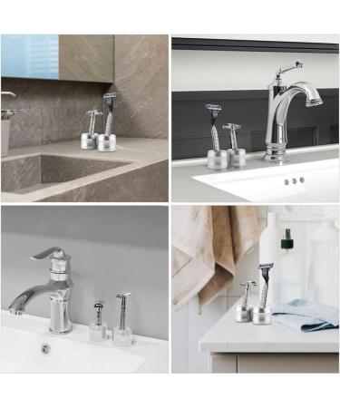 Frcolor Mini Razor & Toothbrush Holder | Aluminum Alloy Shaver Stand for Men | Travel-Friendly Razor Base Tool - Buy Online on GoSupps.com