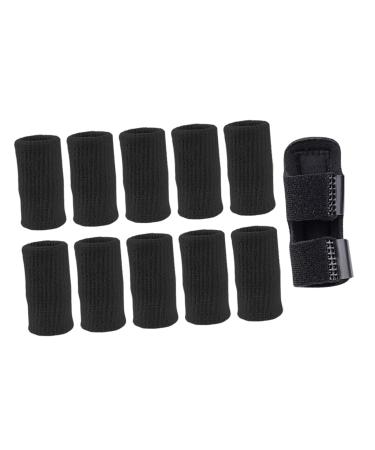 NOLITOY 1set Finger Splint Protector Elastic Finger Sleeves Elastic Sleeves Finger Protective Sleeves Finger Sleeves for Basketball Player Non-Skid Finger Sleeves Sports Finger Cots