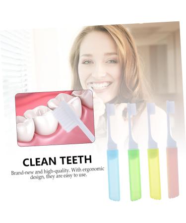 Minkissy Portable Folding Toothbrush - Travel-Safe Oral Hygiene Tool for Braces | Creative Manual Nylon Tooth Cleaning Brush - Buy Online on GoSupps.com