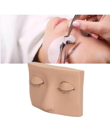 Vivid Half Face Makeup Head with 3 Pairs Removable Eyelids for Lash Extensions Practice Compact Lightweight Suitable for Display (Skin Color) - Buy Online on GoSupps.com