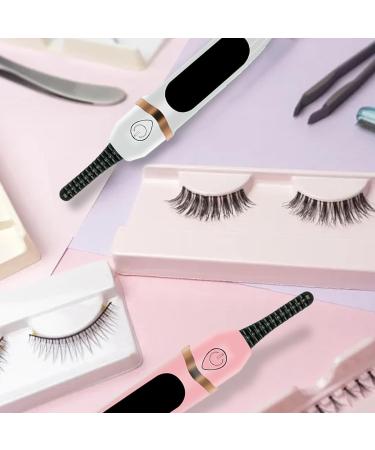 Heated Eyelash Curler with Comb | USB Rechargeable Electric Lash Curler | LED Display Makeup Tool for Women | Ideal Gift (White - Buy Online on GoSupps.com