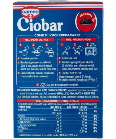 Italian Gourmet Ciobar Chocolat Chaud Dense et Cr meux Assorti Classique Blanc et Noir Pr paration pour Boisson Chaude Pack 6x125g + Italian Gourmet Polpa - Buy Online on GoSupps.com