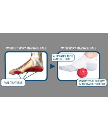 Pro-Tec Spiky Massage Ball Red - One Size | Effective Pain Relief Tool - Buy Online on GoSupps.com