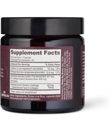 Ancient + Brave Noble Collagen Capsules 30 Servings Type 2 Collagen for Women with Vitamin C Manganese Boswellia Serrata and Targeted Nutrients for Mobility Support and Daily Wellness - Buy Online on GoSupps.com