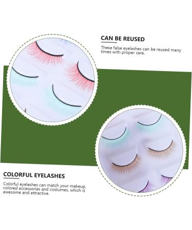 POPETPOP 5 Pairs Colored False Eyelashes Girls False Eyelashes Faux Eyelashes Cosmetics Cross Eyelashes Makeup Natural False Eyelashes Women Eyelashes Artificial Fiber Self Made Miss Extend - Buy Online on GoSupps.com
