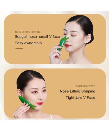 Nasal Scraps Nose Massage Device | Reduce Swelling & Enhance Jawline | Green Facial Tool for High Bridge Comfort - Buy Online on GoSupps.com