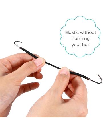 Frcolor Black Hair Hook Ponytail Holder - Pack of 20 Elastic Styling Bands - Buy Online on GoSupps.com
