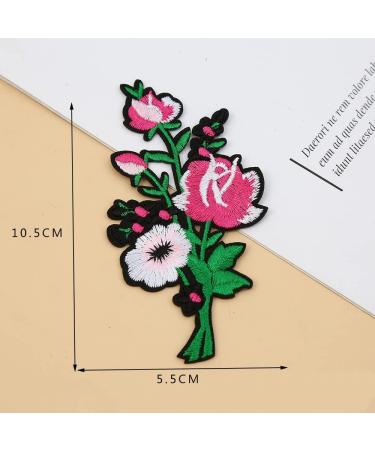 25pcs Rose & Butterfly Embroidered Patches - Iron On Applique for Clothes & Backpacks - Buy Online on GoSupps.com