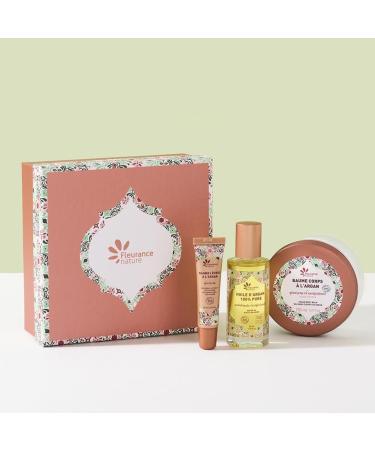 Fleurance Nature- Moroccan Treasure Box with Argan- 100% Pure Argan Oil- Argan Body Balm- Argan Lip Balm- Certified Organic Made in France Face Beauty Care Gift Box 24585 - Buy Online on GoSupps.com