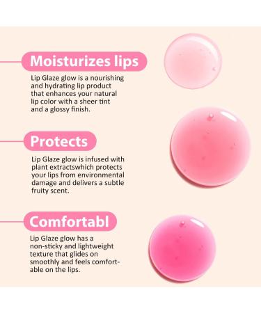 BINGBRUSH Color Changing Lip Gloss Set - 3 Pcs Tinted Plumping Lipstick & Moisturizing Lip Balm - Peach Strawberry Red Cherry - Longlasting High-Shine Lip Care - International Shipping Available - Buy Online on GoSupps.com