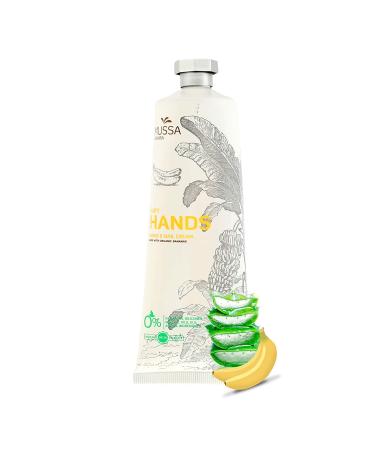 Mussa Canaria Bio Hand Creme Aloevera & Banana 98 % Natural - Soothing moisturizing lottery lottery for cracked dry sensitive skin work damaged hands - men women 100ml