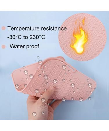 Silicone Heat Mat for Hair Styling Tools - Heat Resistant & Travel Friendly (8.58X 6.2 Pink) - Buy Online on GoSupps.com