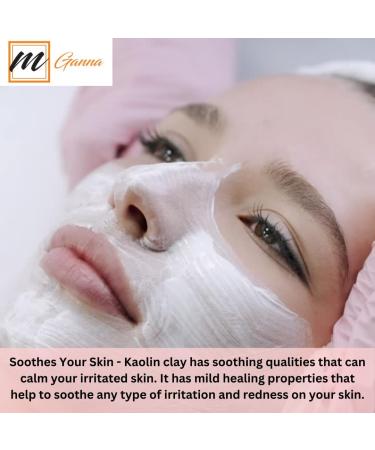 mGanna 100% Natural Light Kaolin Clay Powder 1 LBS / 454 GMS for Facial Masks Creams Face Masks and Soap Making - Buy Online on GoSupps.com