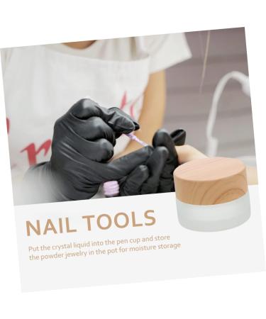 Angoily Pen Wash Cup Nail Remover Bottle Small Glass Cup for Manicure Dappen Dish Bowl Nail Salon Supply Crystal Nail Art Dappen Bowl Polish Remover Bowl Japanese-style Wood Tool - Buy Online on GoSupps.com