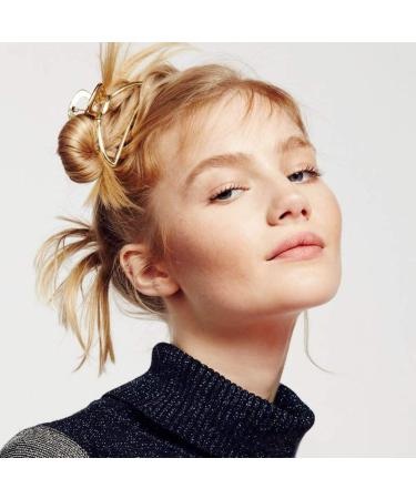 Caili Claw Clips Set - 3 Retro Minimalist Non-Slip Hair Clips for Women | Gold Black & Red Gold Hair Accessories - Buy Online on GoSupps.com